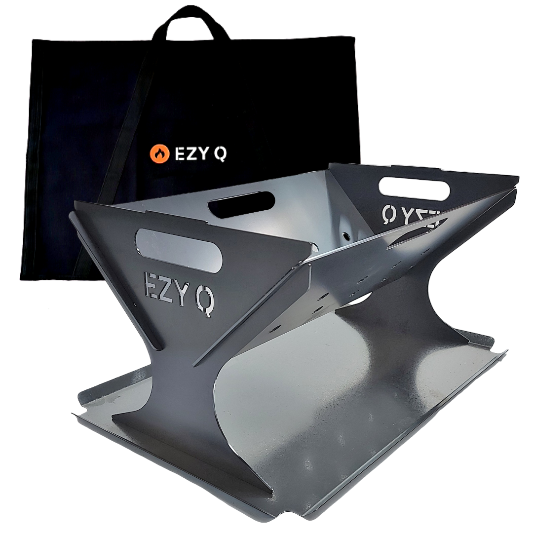 BUNDLE: Flat Packed 600mm Fire Pit & Ash Tray + Heavy Duty Canvas Bag