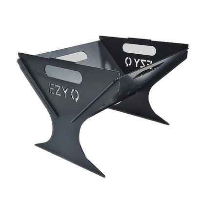 Flat pack fire pit foldable steel design