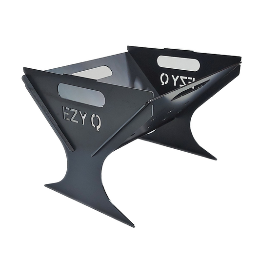 Flat pack fire pit foldable steel design