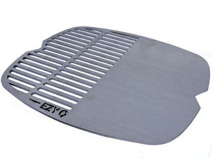 Portable fire pit grill cooking plate stainless steel